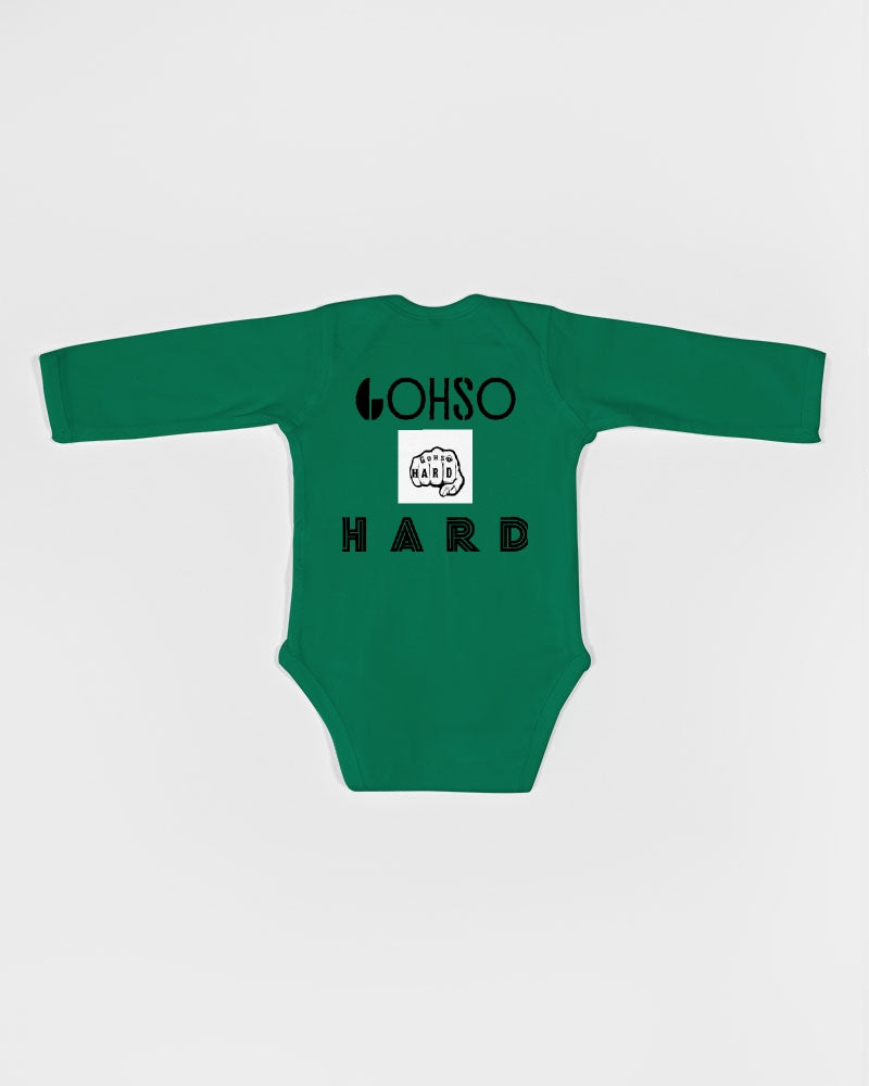 GHE BLK WHTE LOGO Infant Long Sleeve Baby Rib Bodysuit | Rabbit Skins