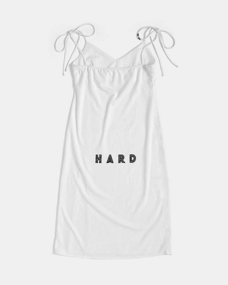 GHE BLK WHTE LOGO Women's Tie Strap Split Dress