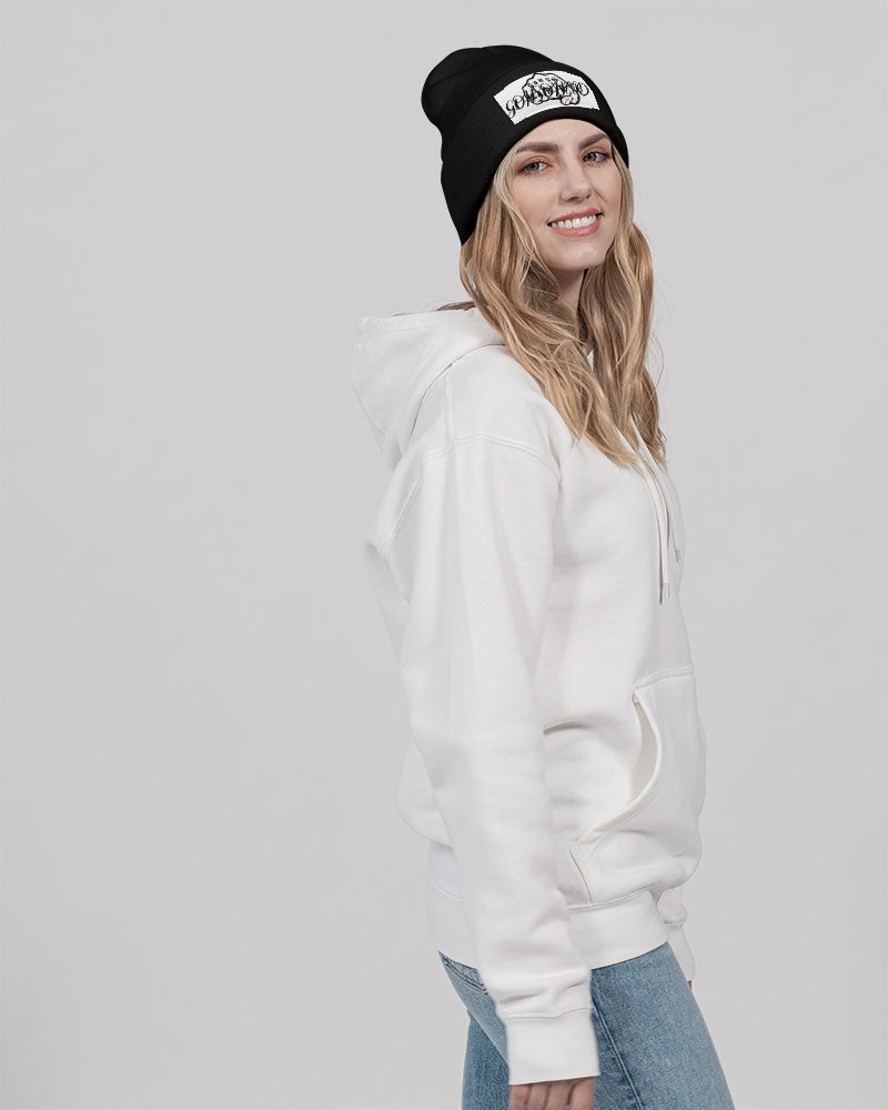 GHE BLK WHTE LOGO Solid Knit Beanie | Sportsman