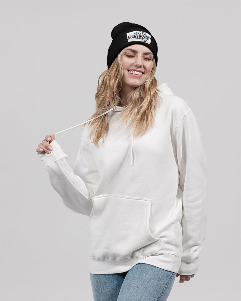 GHE BLK WHTE LOGO Solid Knit Beanie | Sportsman