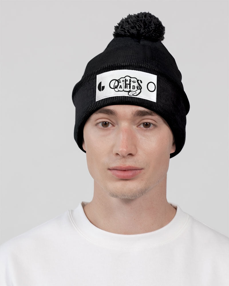 GHE BLK WHTE LOGO Pom-Pom Knit Beanie | Sportsman