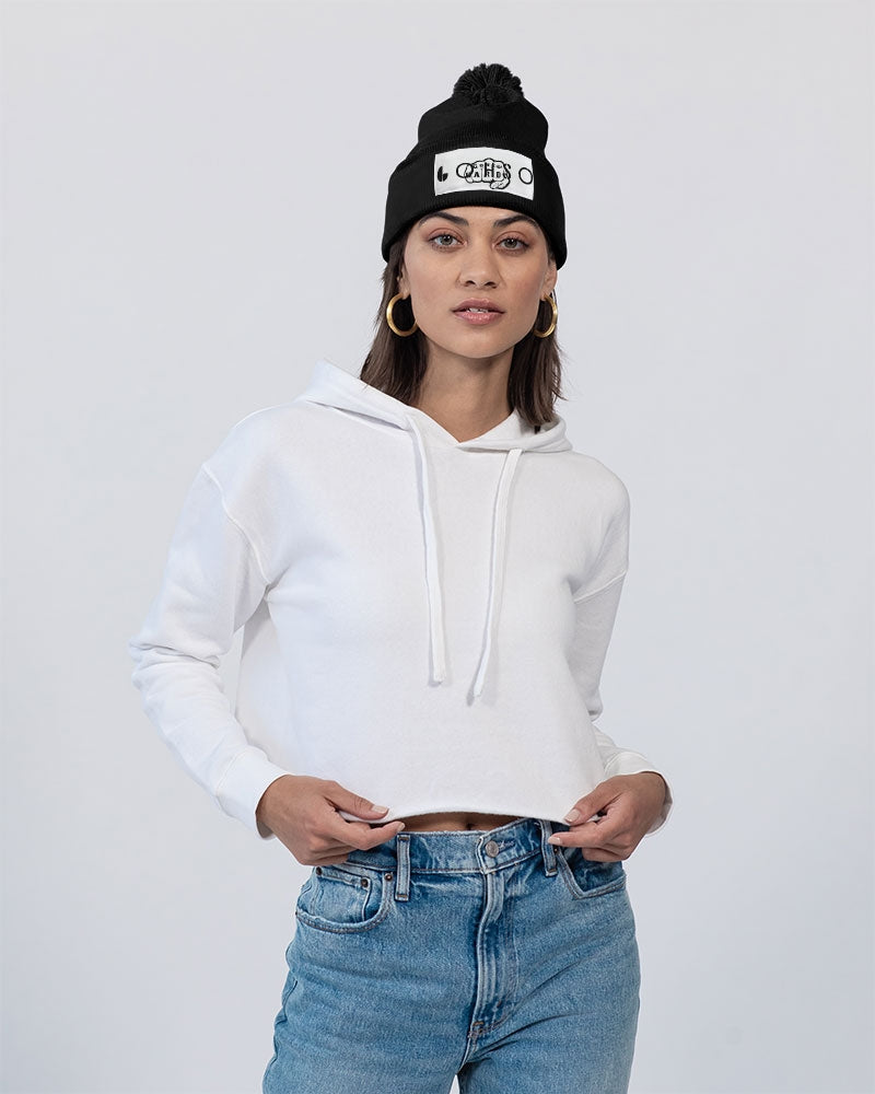 GHE BLK WHTE LOGO Pom-Pom Knit Beanie | Sportsman