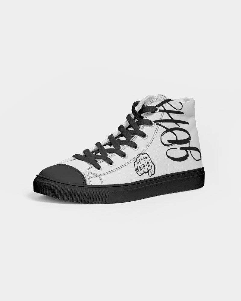 GHE BLK WHTE LOGO Men's Hightop Canvas Shoe - Black