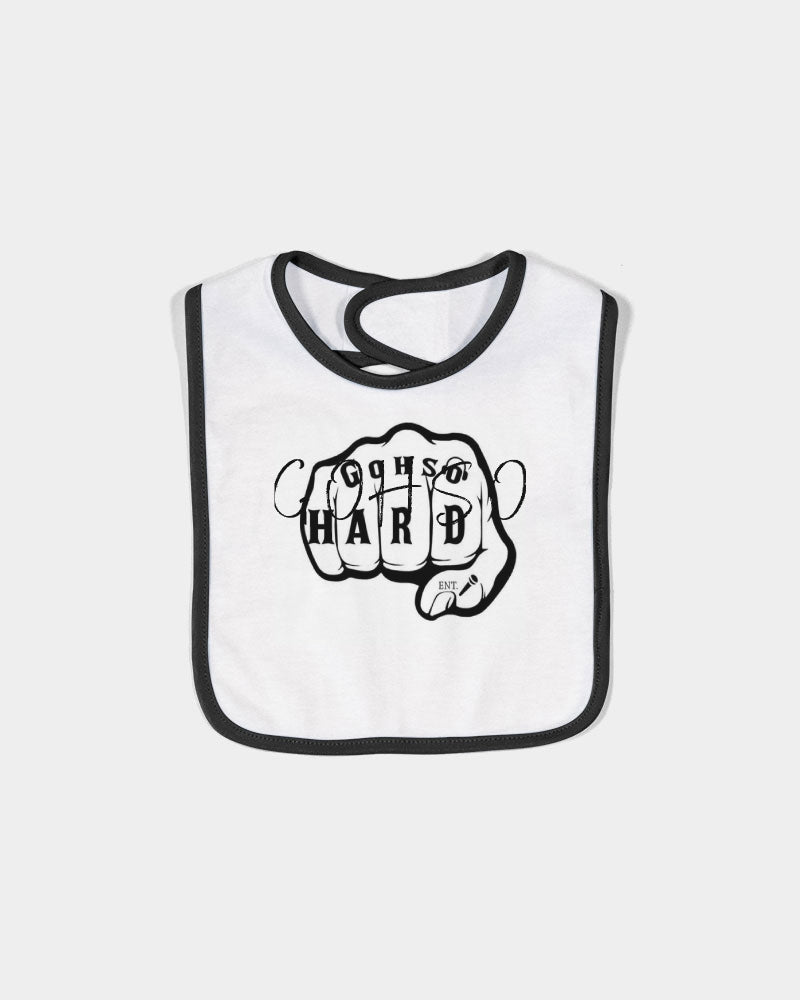 GHE BLK WHTE LOGO Infant Contrast Trim Premium Jersey Bib | Rabbit Skins