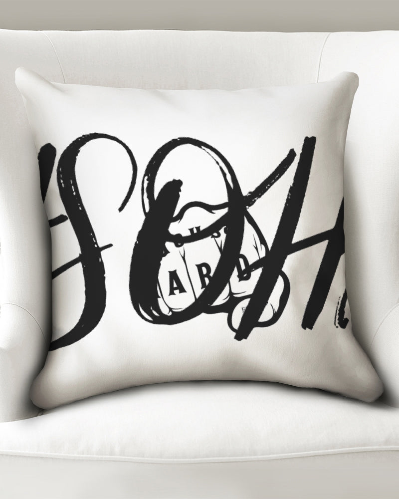 GHE BLK WHTE LOGO Throw Pillow Case 20"x20"