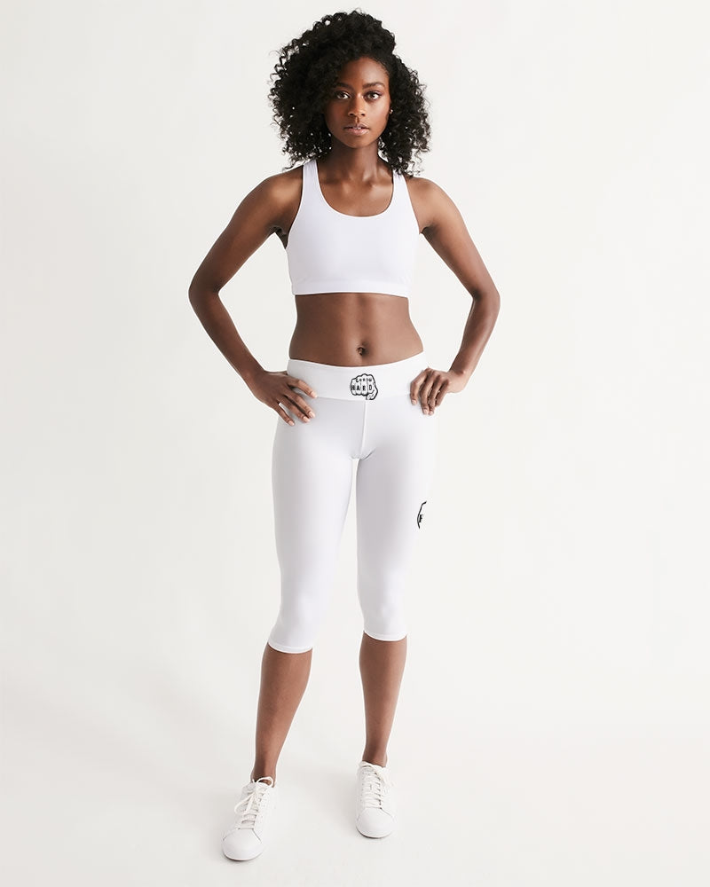GHE BLK WHTE LOGO Women's Mid-Rise Capri