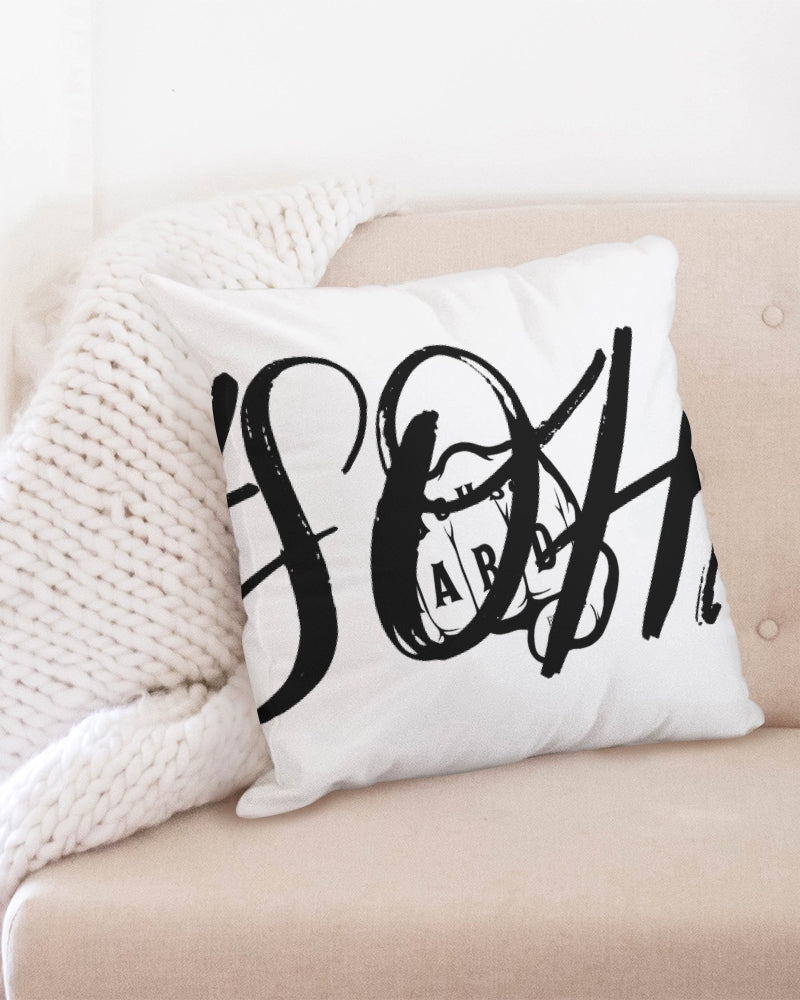 GHE BLK WHTE LOGO Throw Pillow Case 20"x20"