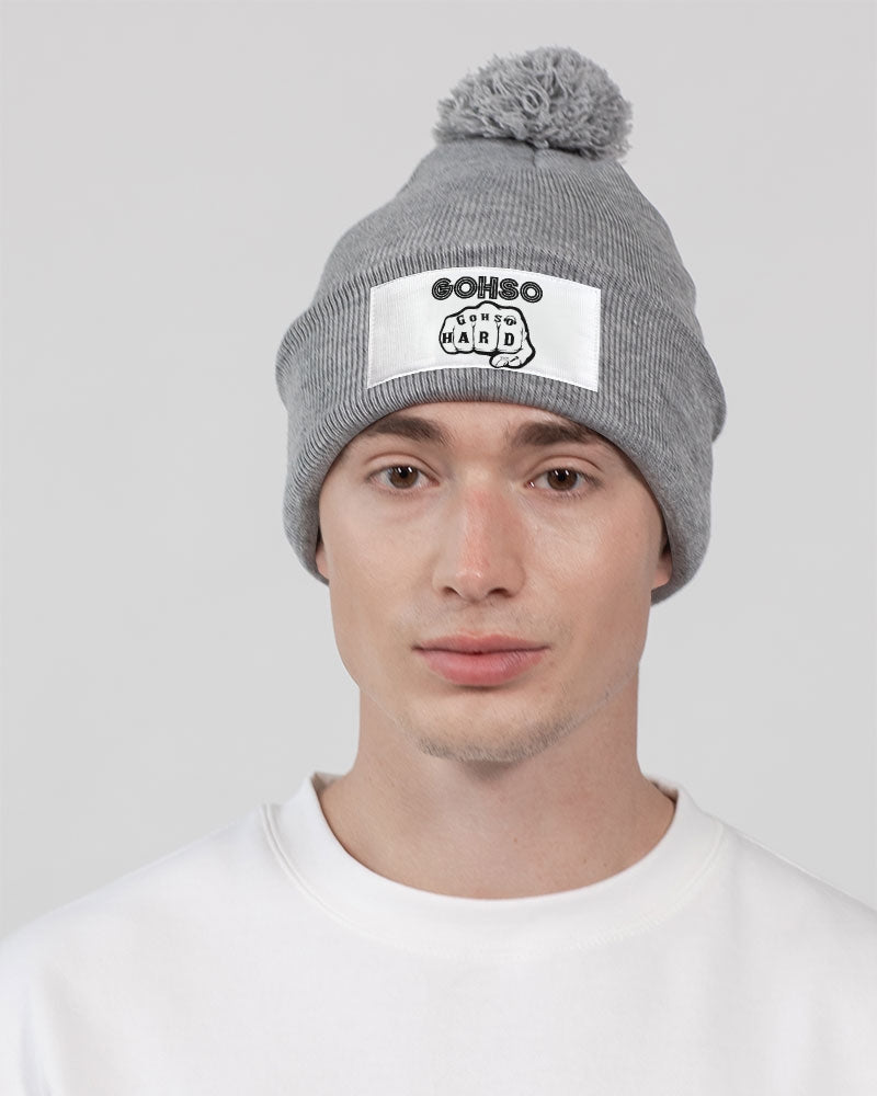 GHE BLK WHTE LOGO Pom-Pom Knit Beanie | Sportsman