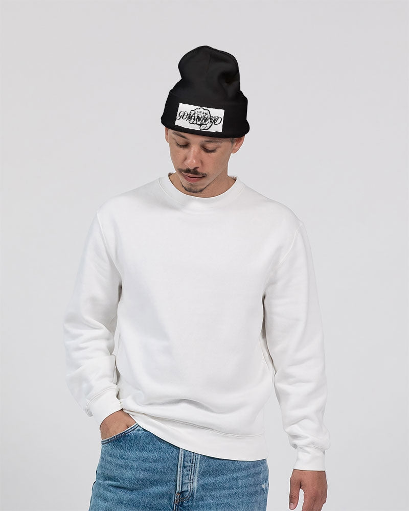 GHE BLK WHTE LOGO Solid Knit Beanie | Sportsman