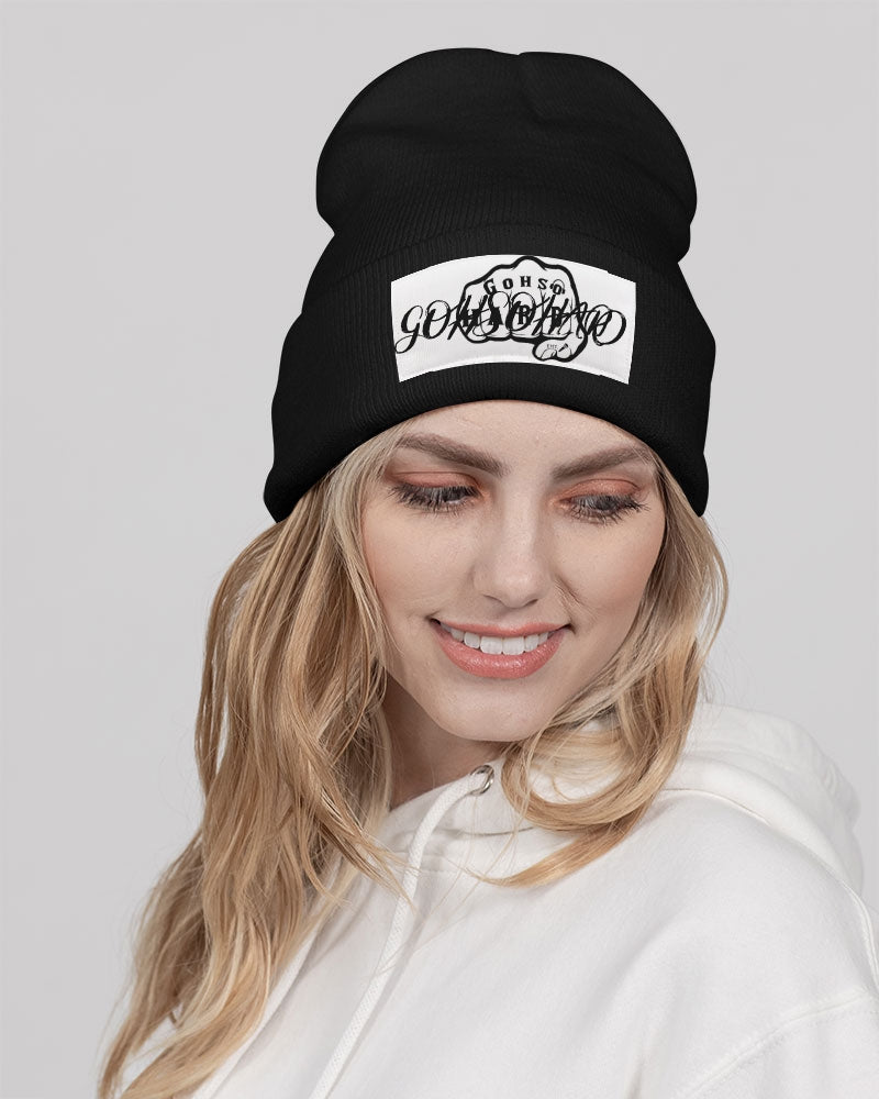 GHE BLK WHTE LOGO Solid Knit Beanie | Sportsman
