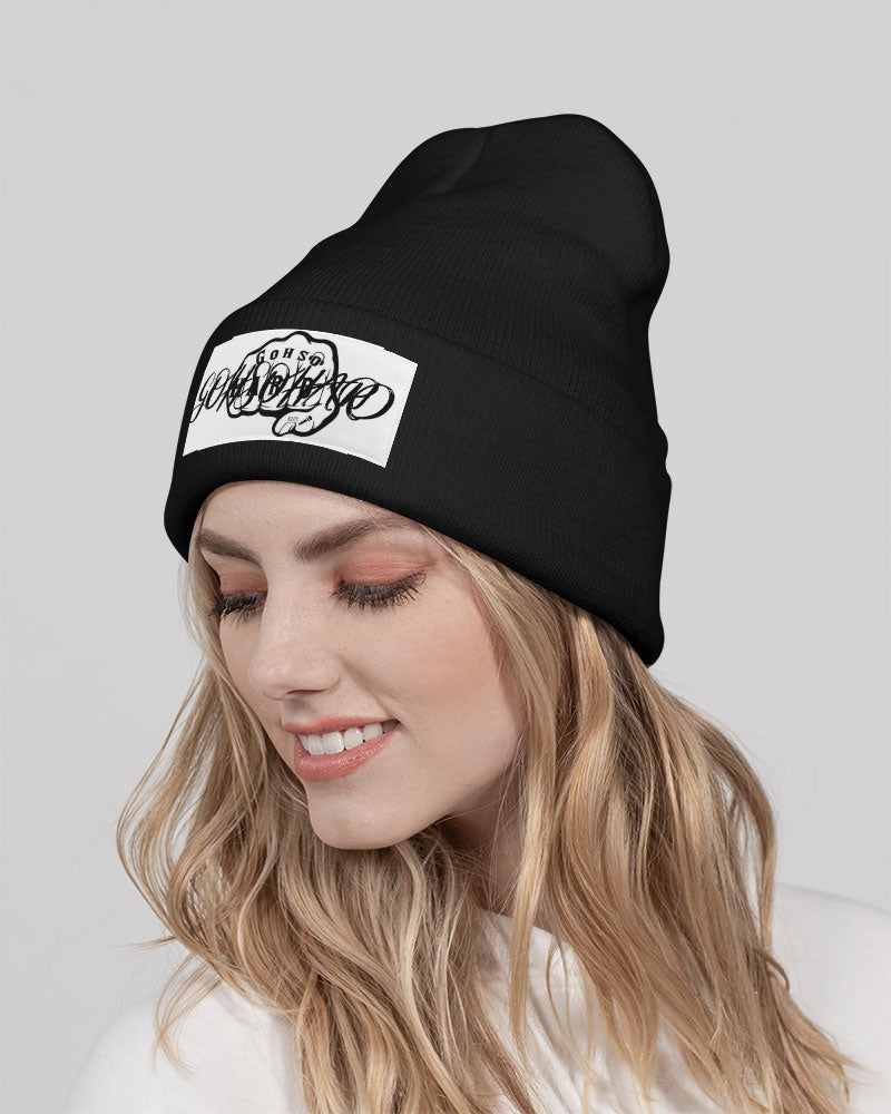 GHE BLK WHTE LOGO Solid Knit Beanie | Sportsman