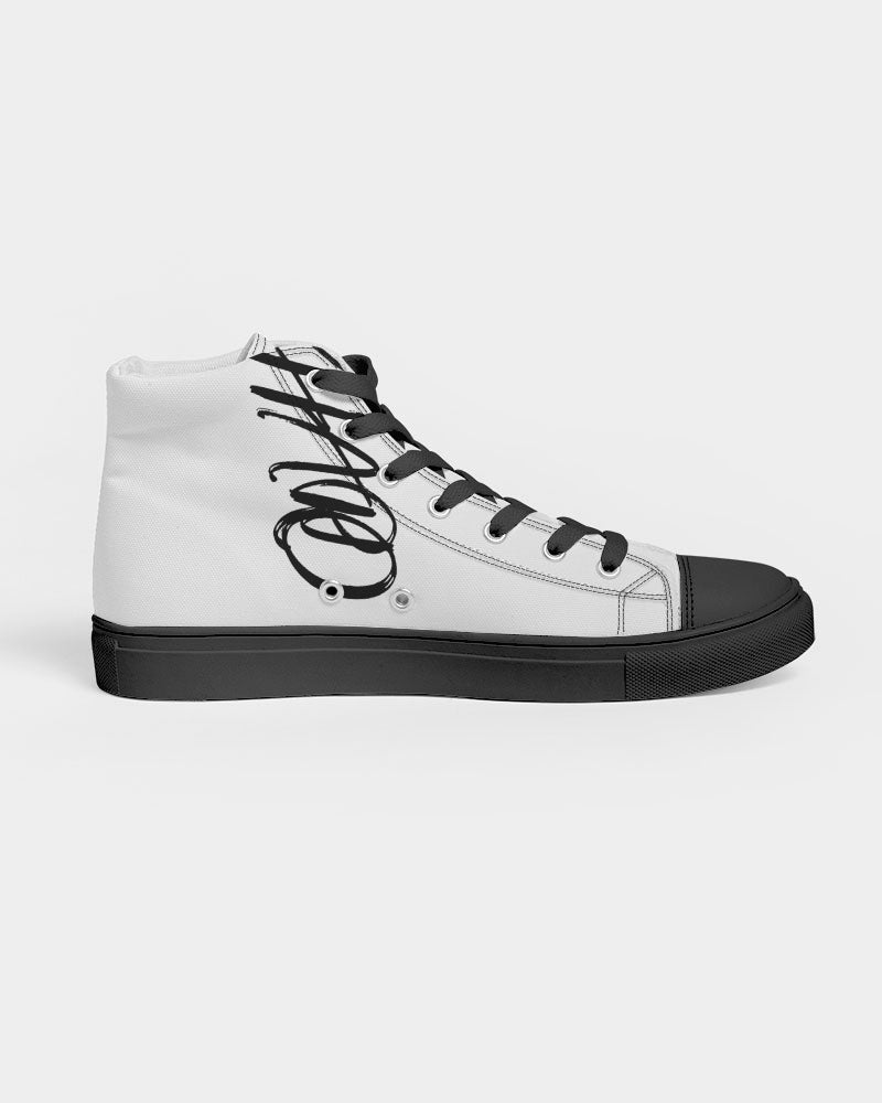 GHE BLK WHTE LOGO Men's Hightop Canvas Shoe - Black
