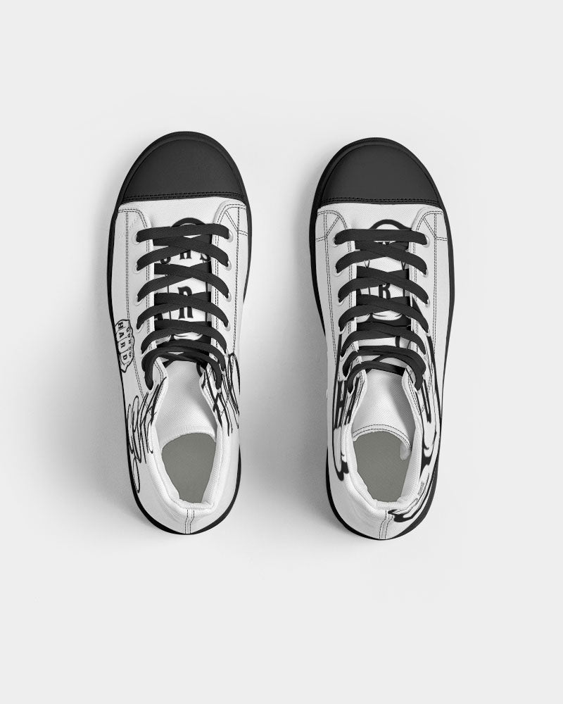 GHE BLK WHTE LOGO Men's Hightop Canvas Shoe - Black