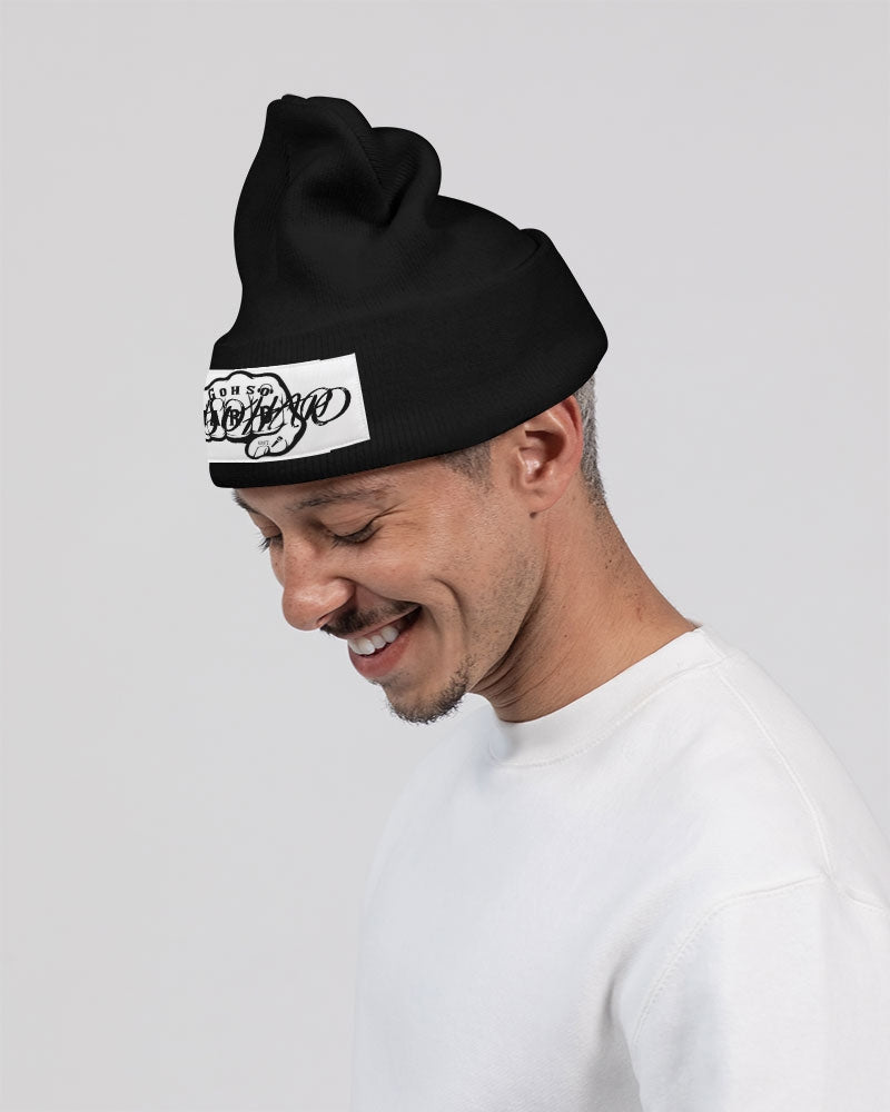 GHE BLK WHTE LOGO Solid Knit Beanie | Sportsman