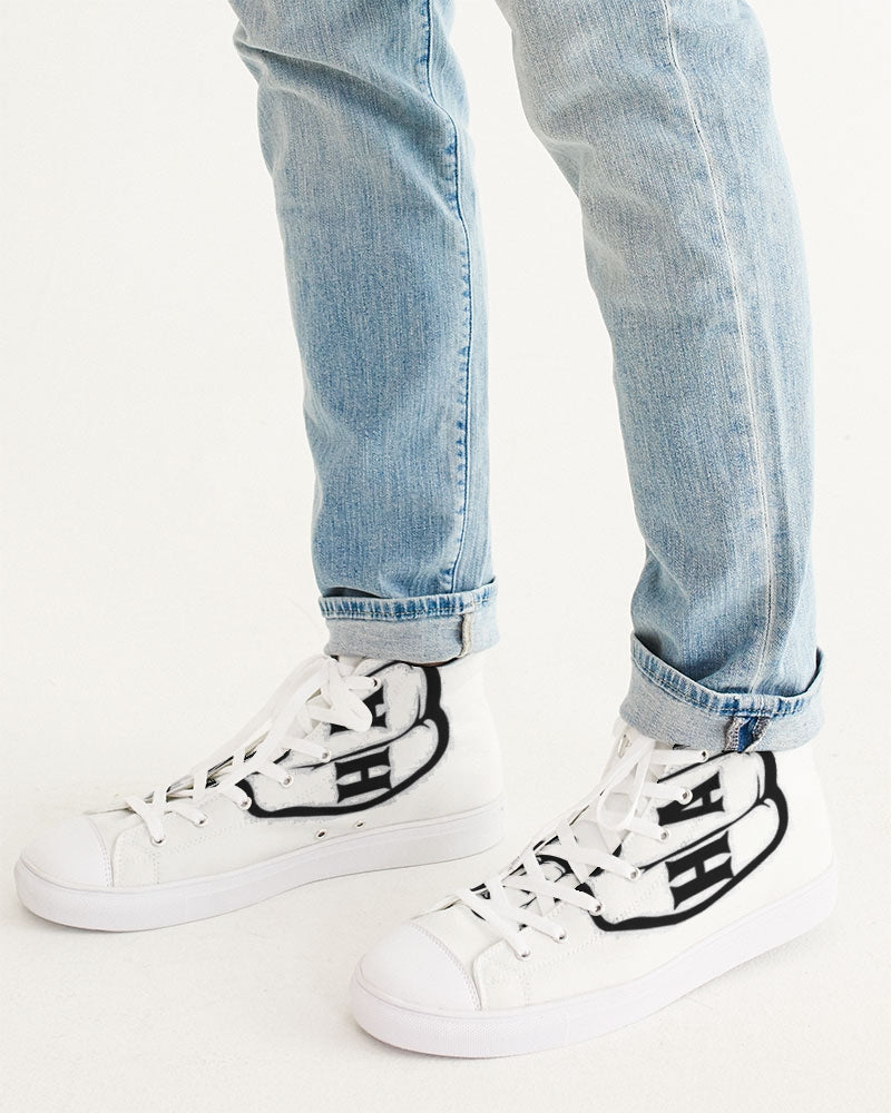 GHE BLK WHTE LOGO Men's Hightop Canvas Shoe