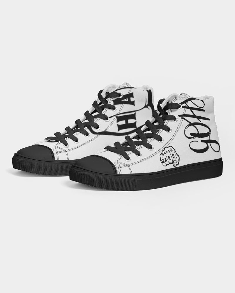 GHE BLK WHTE LOGO Men's Hightop Canvas Shoe - Black