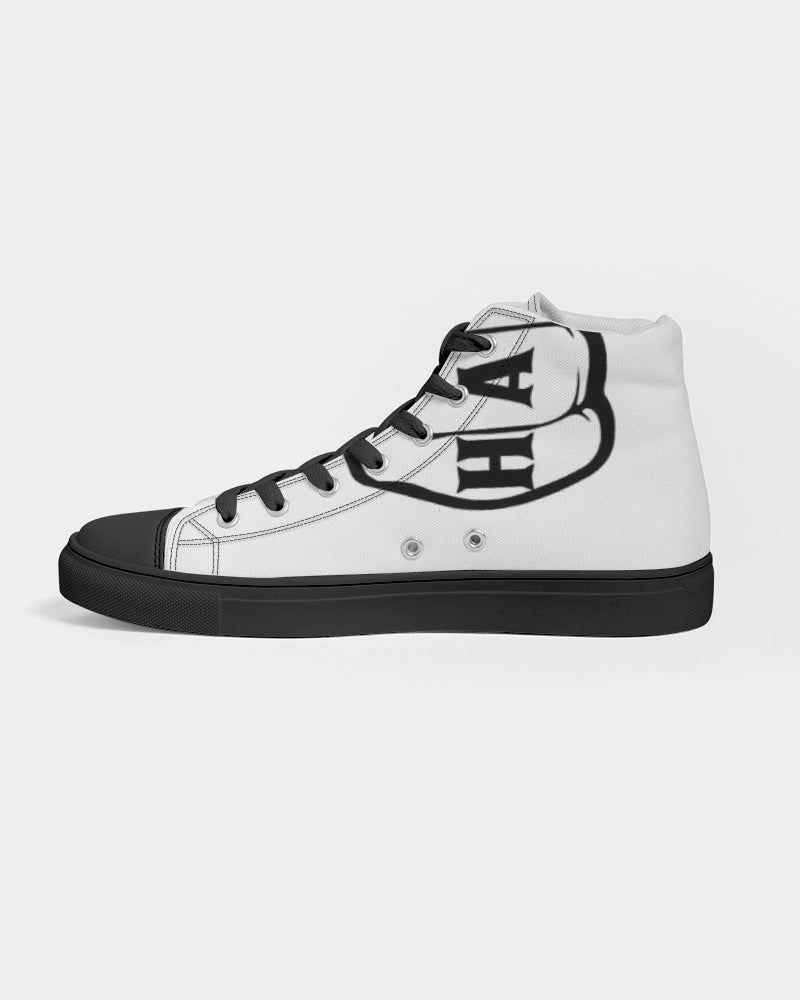 GHE BLK WHTE LOGO Men's Hightop Canvas Shoe - Black