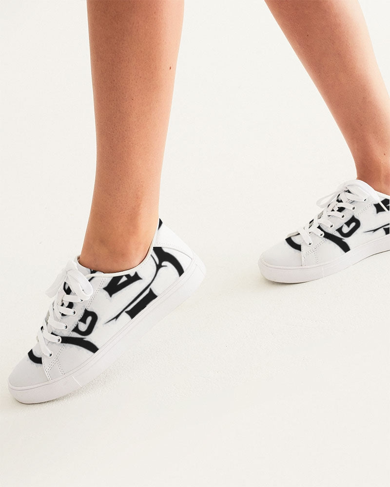 GHE BLK WHTE LOGO Women's Faux-Leather Sneaker