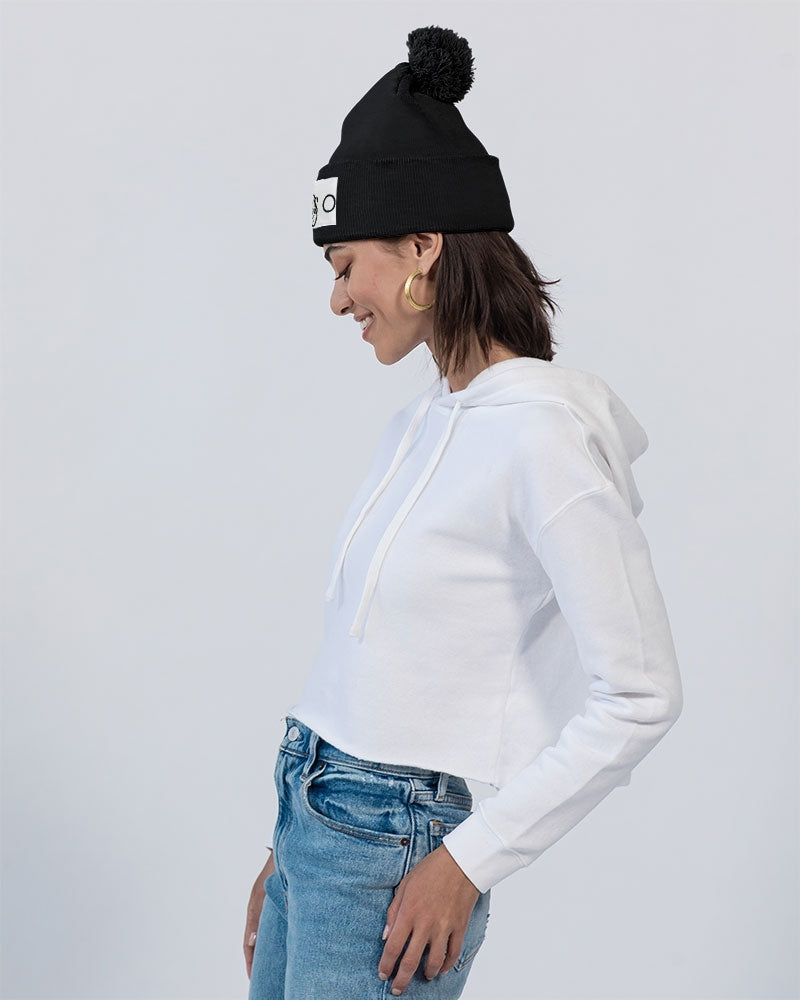 GHE BLK WHTE LOGO Pom-Pom Knit Beanie | Sportsman