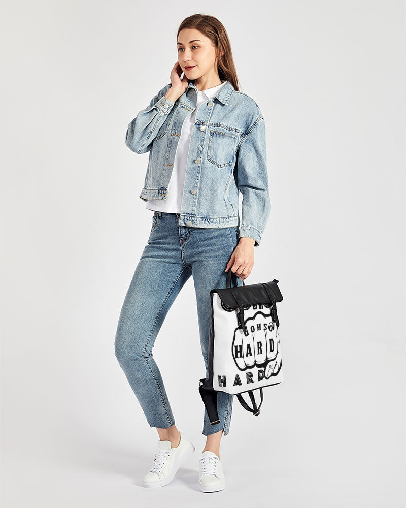GHE BLK WHTE LOGO Casual Flap Backpack