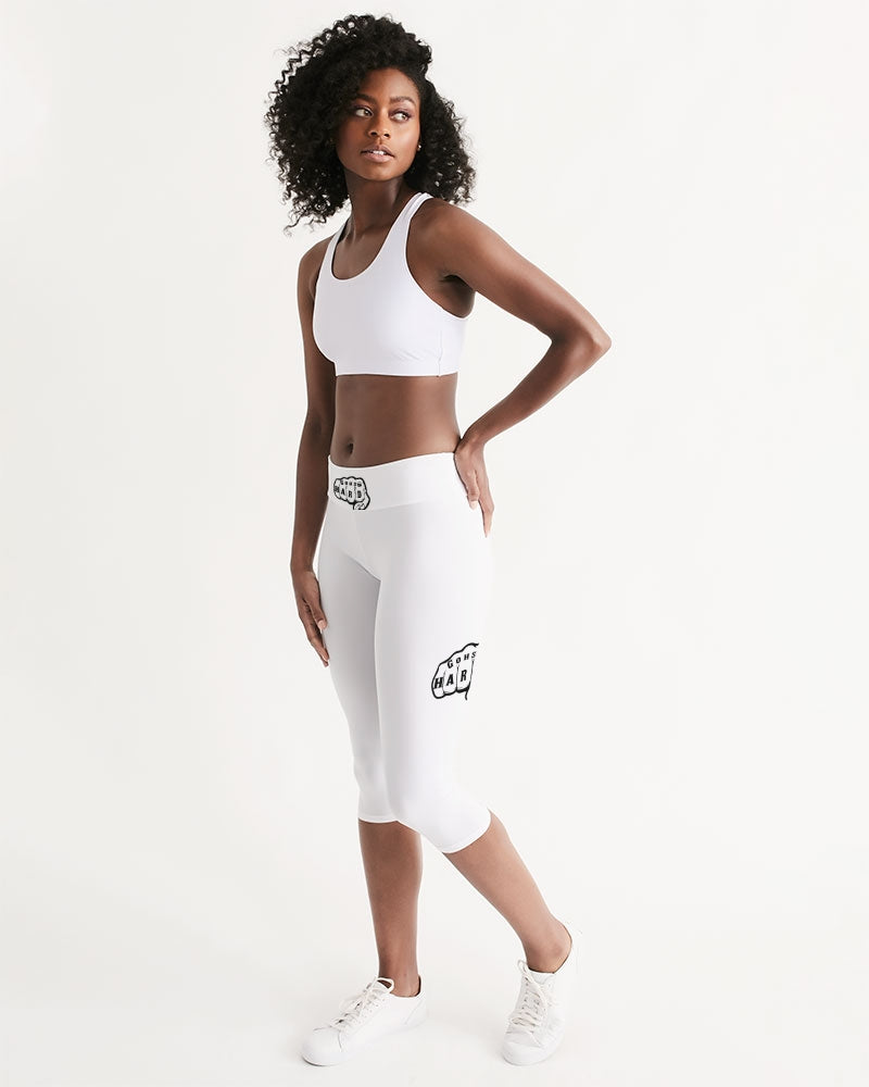 GHE BLK WHTE LOGO Women's Mid-Rise Capri