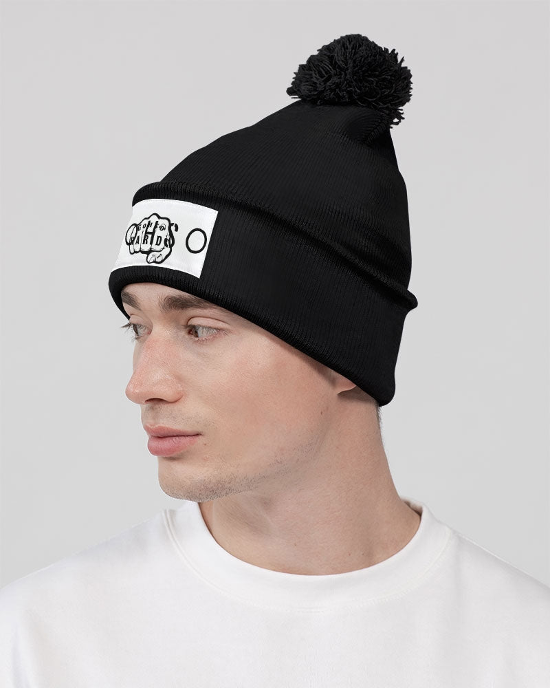 GHE BLK WHTE LOGO Pom-Pom Knit Beanie | Sportsman