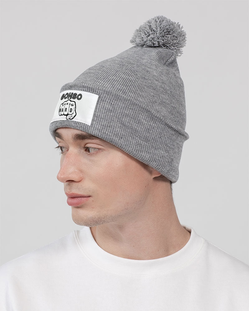 GHE BLK WHTE LOGO Pom-Pom Knit Beanie | Sportsman