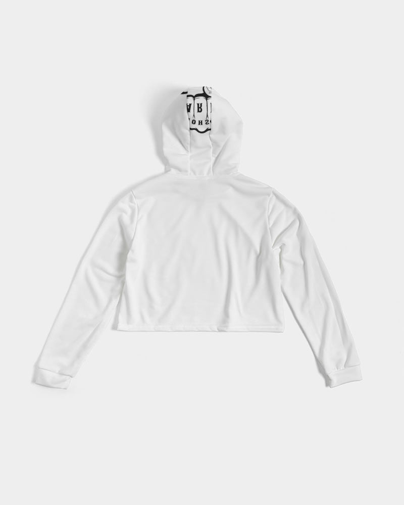GHE BLK WHTE LOGO Women's Cropped Hoodie